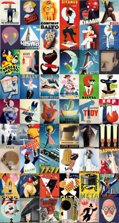 mosaico de afiches